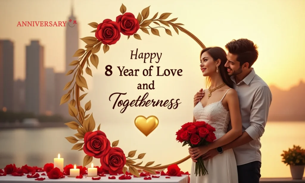 Sweet 8th Marriage Anniversary Wishes & Messages for Wife